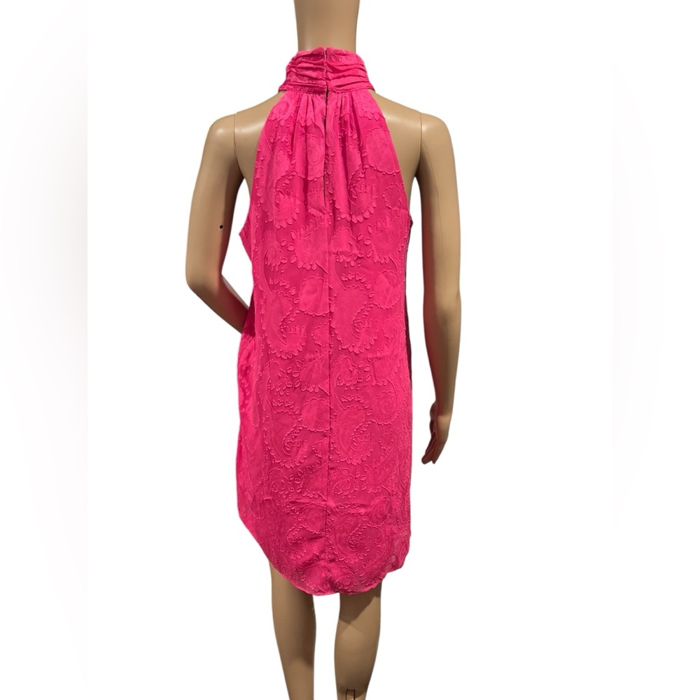 Lilly Pulitzer Kristine Halter Dress Pink Tango Tangerine Dream Jacquard size XS - Picture 4 of 16